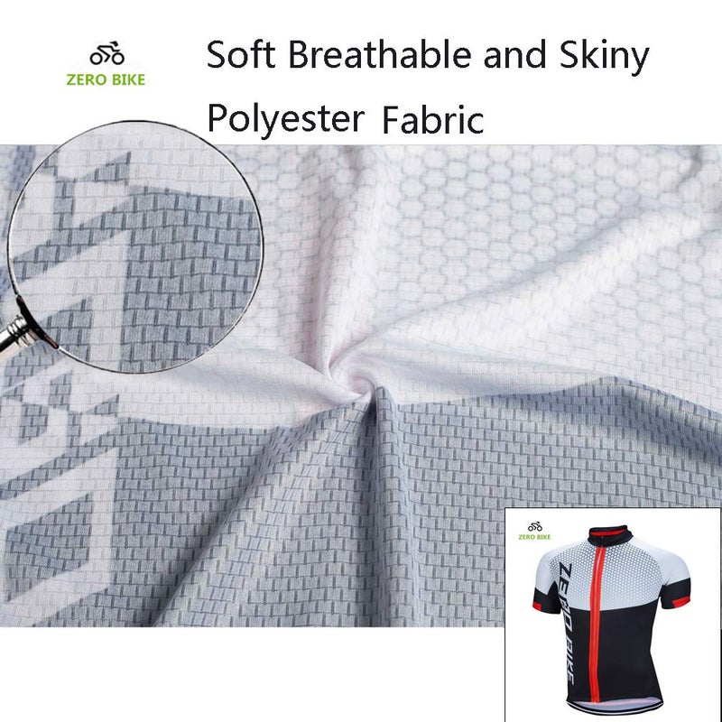 ZEROBIKEÂ® Men Breathable Quick Dry Comfortable Short Sleeve Jersey + Padded Shorts Cycling Clothing Set Cycling Wear Clothes - Image 4